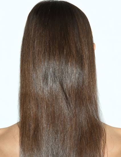 Cabelo comprimido naturalmente macio