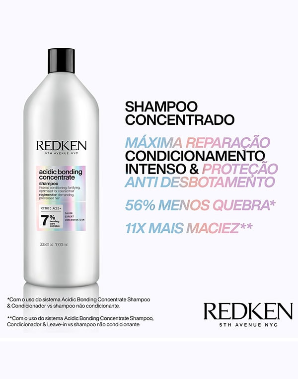 Imagem shampoo 1L Acidic Bonding Concentrate | Benefícios | Redken