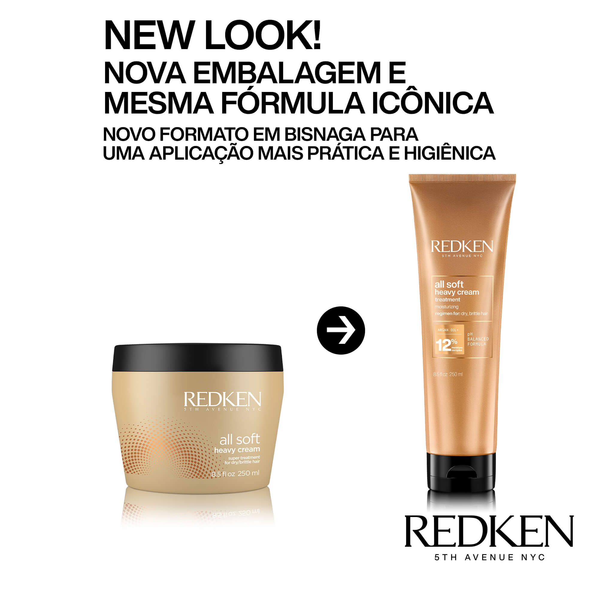 Máscara De Tratamento Redken All Soft 250ml | Nova embalagem, mesma fórmula| Redken