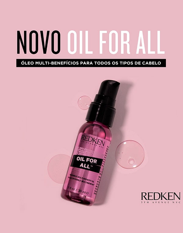 Óleo Capilar Redken Oil For All 30ml |Ambientado com textura | Redken