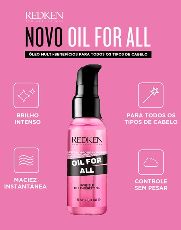 Óleo Capilar Redken Oil For All 30ml | Benefícios | Redken